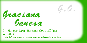 graciana oancsa business card